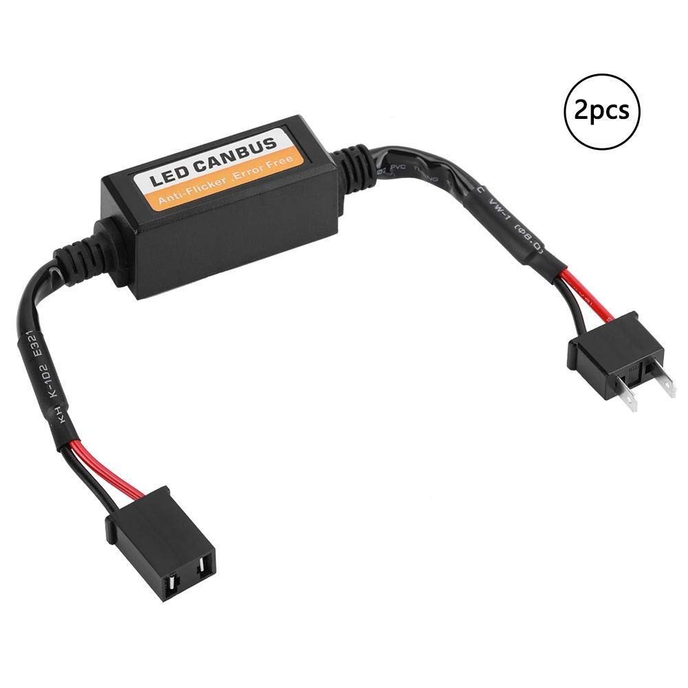 2pcs De Canbus Faro Decoder Dispositivo Anti-Flicker Resistencias Error Cancelador For H7