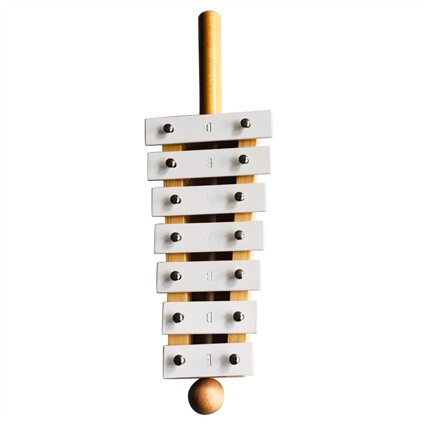 Percussão Musical Il Musicista Di Pianoforte Con Piastra In Alluminio A 7 Toni Batte Il Pianoforte Con Il Proprio Manico Di Legno Per Battere Il Pianoforte E Suonare Il Pianoforte Xilofoni