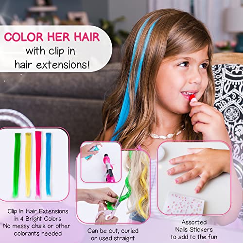 Sprinkles Toyz Pretend Play Makeup Kit for Little Girls with Unicorn Purse: Fake (Not Real) Make up Toy Set for Toddlers and Kids - Includes Hair and Nails Accessories, Baby Toys Gift