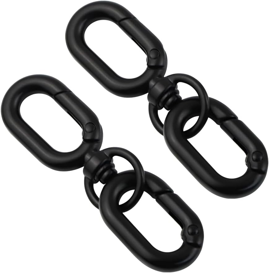 2 PCS Swivel Lobster Claw Clasp, Metal Snap Hooks, Double Opening Key Chain Clip for Bag Car Keychain Making Purse Straps