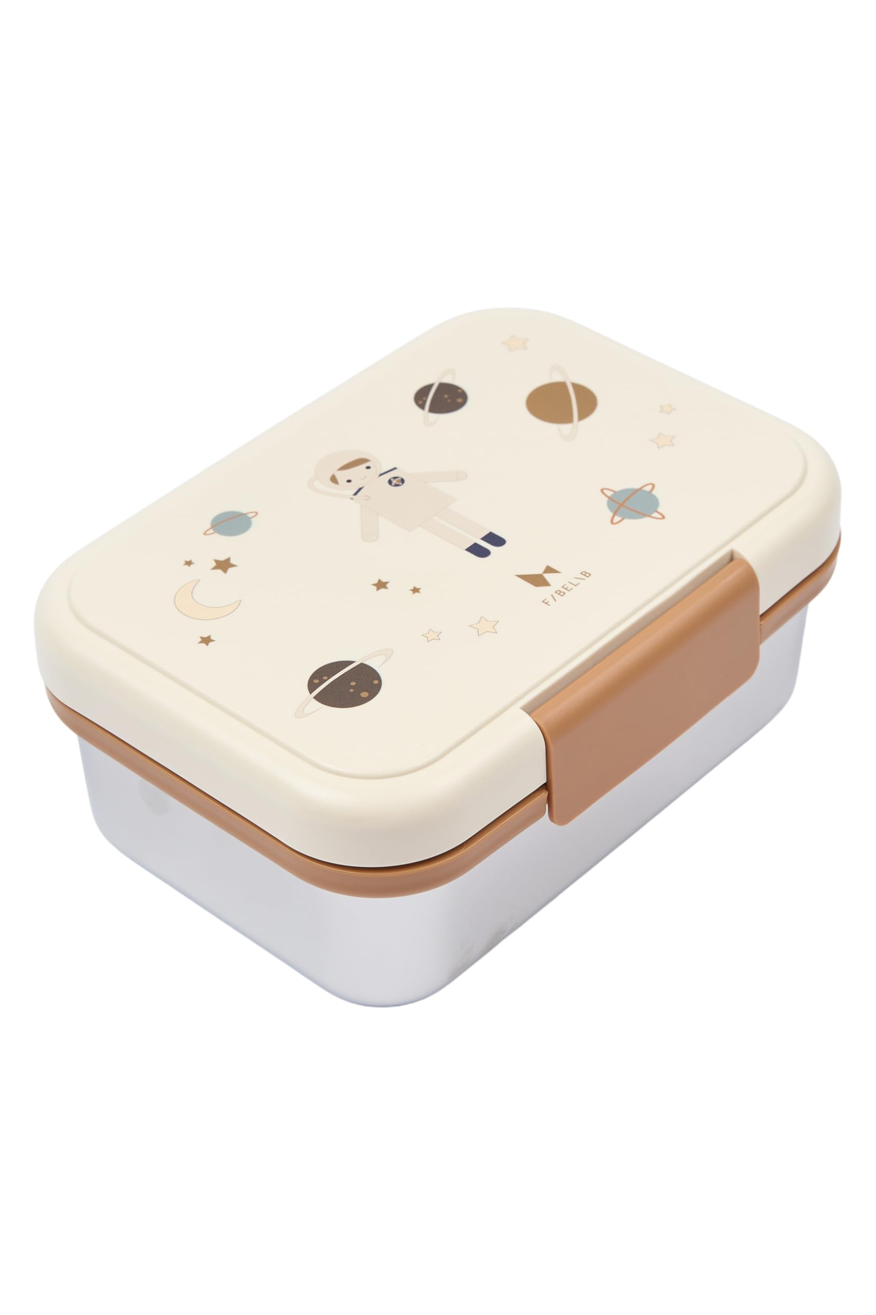 Fabelab Contenitore per il pranzo per bambini con scomparti, scatola per il pranzo astronauta in acciaio inossidabile, 1000 ml, scatola per il pranzo a prova di perdite con scomparti per bambini della