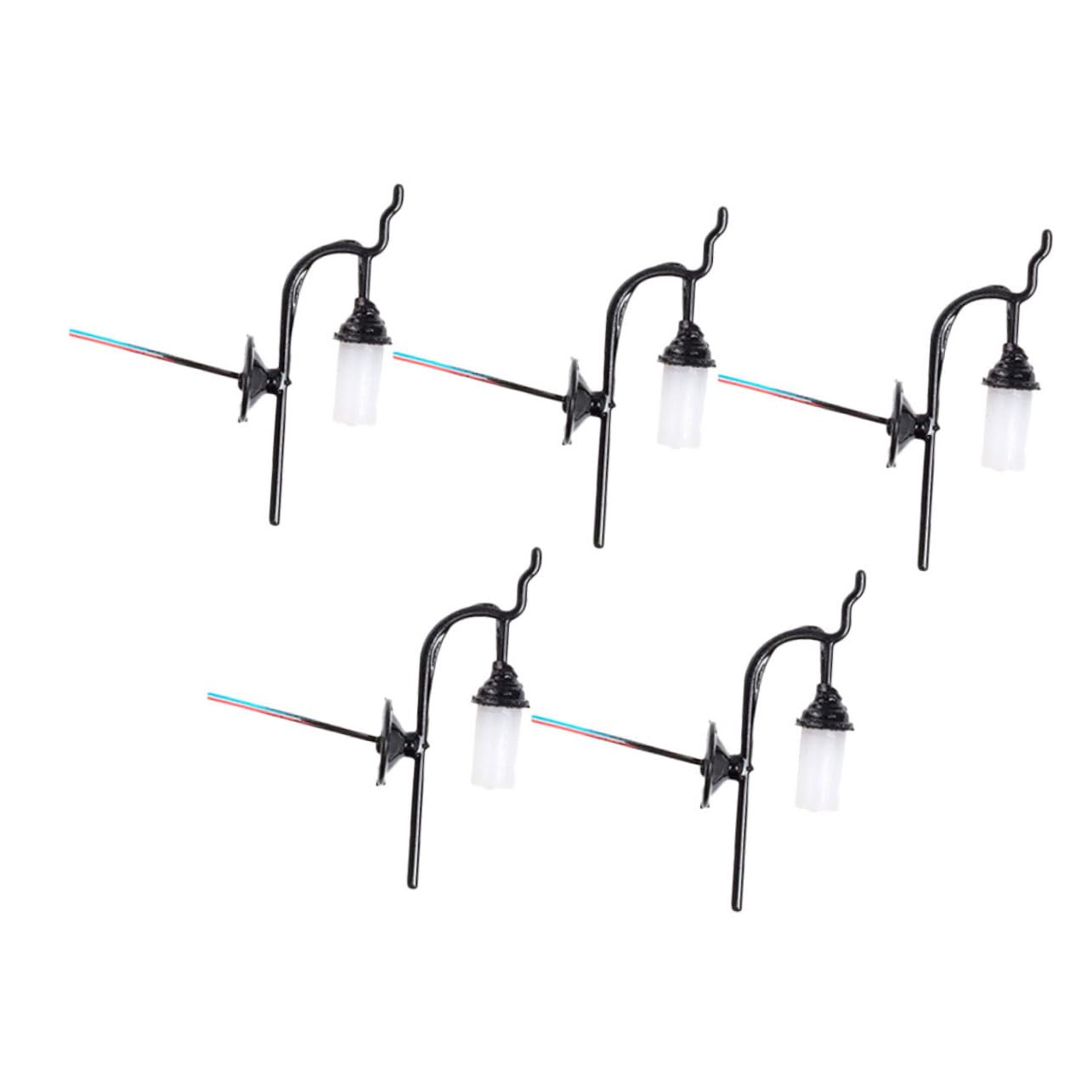 Abaodam Mini DIY Wall Lights Set 5pcs Micro Landscape Wall Lamps Model Lights Miniature for Dollhouse