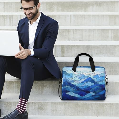 Funda para Laptop 15.6 pulgadas con Asa y Correa Azul miniatura 3