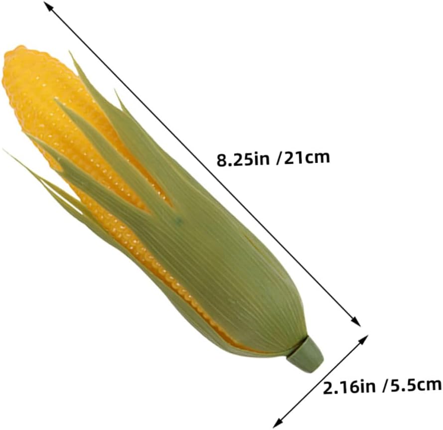 10pcs Artificial Corn Fake Vegetable Model Decor Lifelike Simulated Corn Prop for Kitchen Home Party Photography Decoration