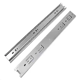 Par Corrediça Telescópica 45cm para Gaveta – Trilho Telescópico Mini Light 450mm – Corrediça Metálica Zincada para Armário, Gabinete e Móveis – Capacidade até 25kg