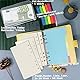 A6-Planer-Einlagen mit Papiertrenner und Geschenk, nachfüllbar für Filofax-Nachfüllpackungen,Harphia,6-Ringbuch-Nachfüllpackung,Punkt,Linie,Gitter,Normal,80 Blatt/160 Seiten für Premium 100 GSM Stärke