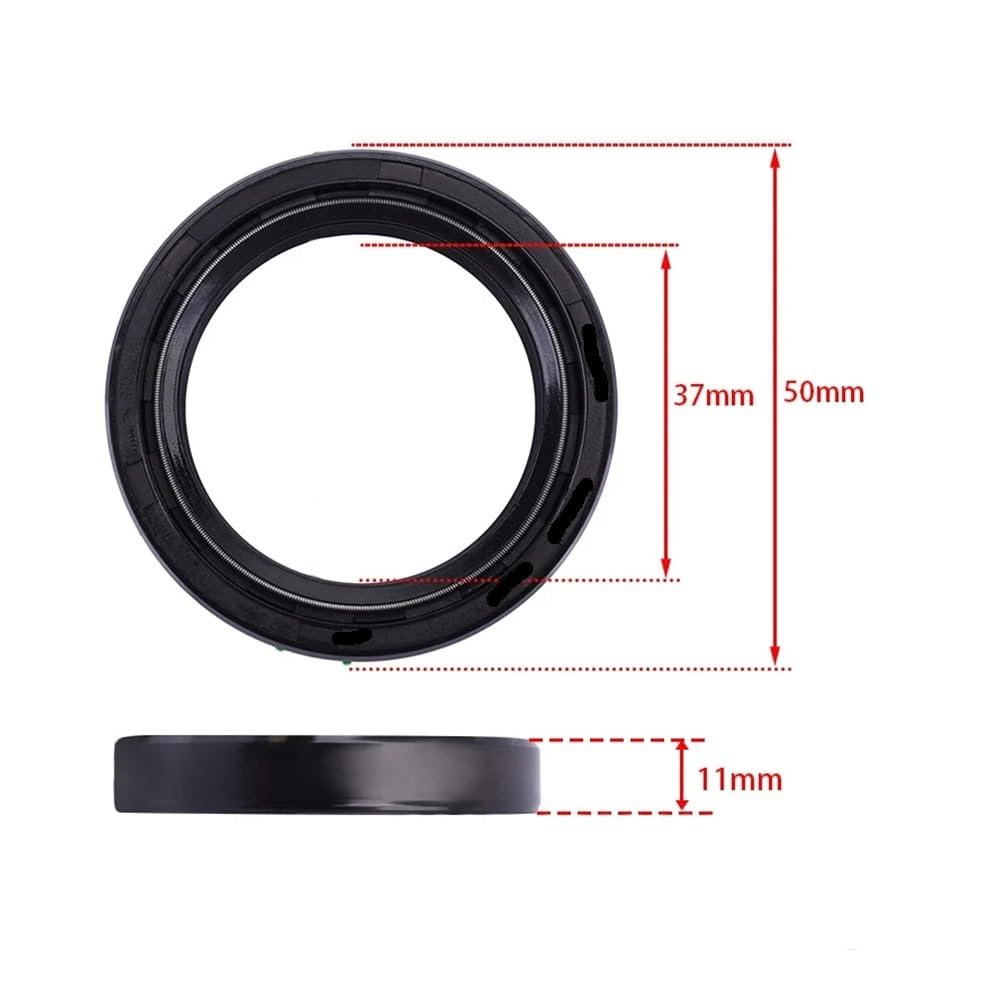 37x50x11 37 50 Motorrad Gabel Staub Öl Dichtung Fit for Suz RM 85 Mara 125 GZ TU 250 GS 650 700 750 VS750 XN85 GSX1000(4pc Seal 4pc Cover)