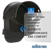 Vista 3 de Sellstrom S96211, rodillera Knee Pro universal híbrida ultra flexible con gel, color negro y naranja