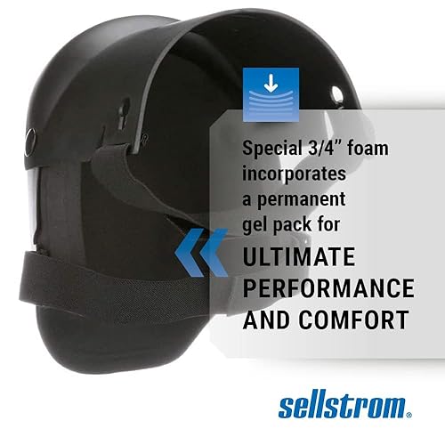 Miniatura 3 de Sellstrom S96211 rodillera Knee Pro universal híbrida ultra flexible con gel color negro y naranja