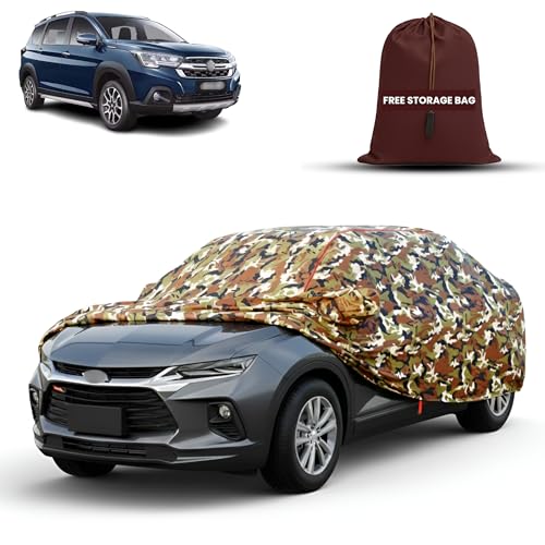 Image of MORNYRAY Car Cover for Maruti Suzuki Nexa XL6 | Fully Waterproof Car Body Cover | with Mirror & Antenna Pocket | Dustproof, Windproof & Anti-Scratch Lining, Camouflage
