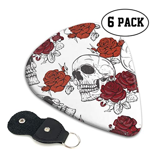 Lot de 6 médiators motif tête de mort pour guitare acoustique, guitare électrique, basse, ukulélé – fins, moyens et… - Les Beatles, Paul McCartney, John Lennon, RIngo Starr, George Harrison Lot de 6 médiators motif tête de mort pour guitare acoustique, guitare électrique, basse, ukulélé - fins, moyens et… – Image 3