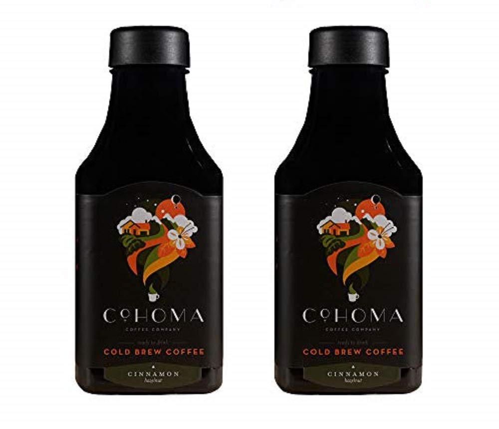 Cohoma Coffee Cinnamon Hazelnut Cold Brew Coffee I Medium Roast | Pack of 2 * 1.05L I Ready to Drink Coffee I Makes 7-10 Glasses/Bottle I Made with Fresh Roasted, AA+ Grade Arabica Coffee