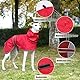 Geyecete Windhund Leicht Hundejacke Regenjacke, Hunderegenmantel Wasserdicht Verstellbar Windhundejacke Whippets Reflektierend Mantel Poncho fur Greyhounds, Lurcher und Whippets-Rot-M