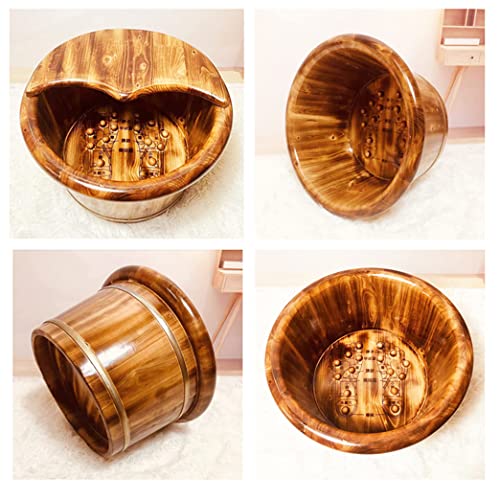Spa de pies de madera maciza con masaje y acupresión miniatura 3