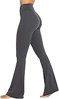 Vista 23 de Sunzel - Leggings acampanados para mujer, con control de abdomen, cintura cruzada y pierna ancha