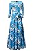 Engood Women's Elegant O-neck Floral Printed Full Sleeves Maxi Long Vintage Dress
