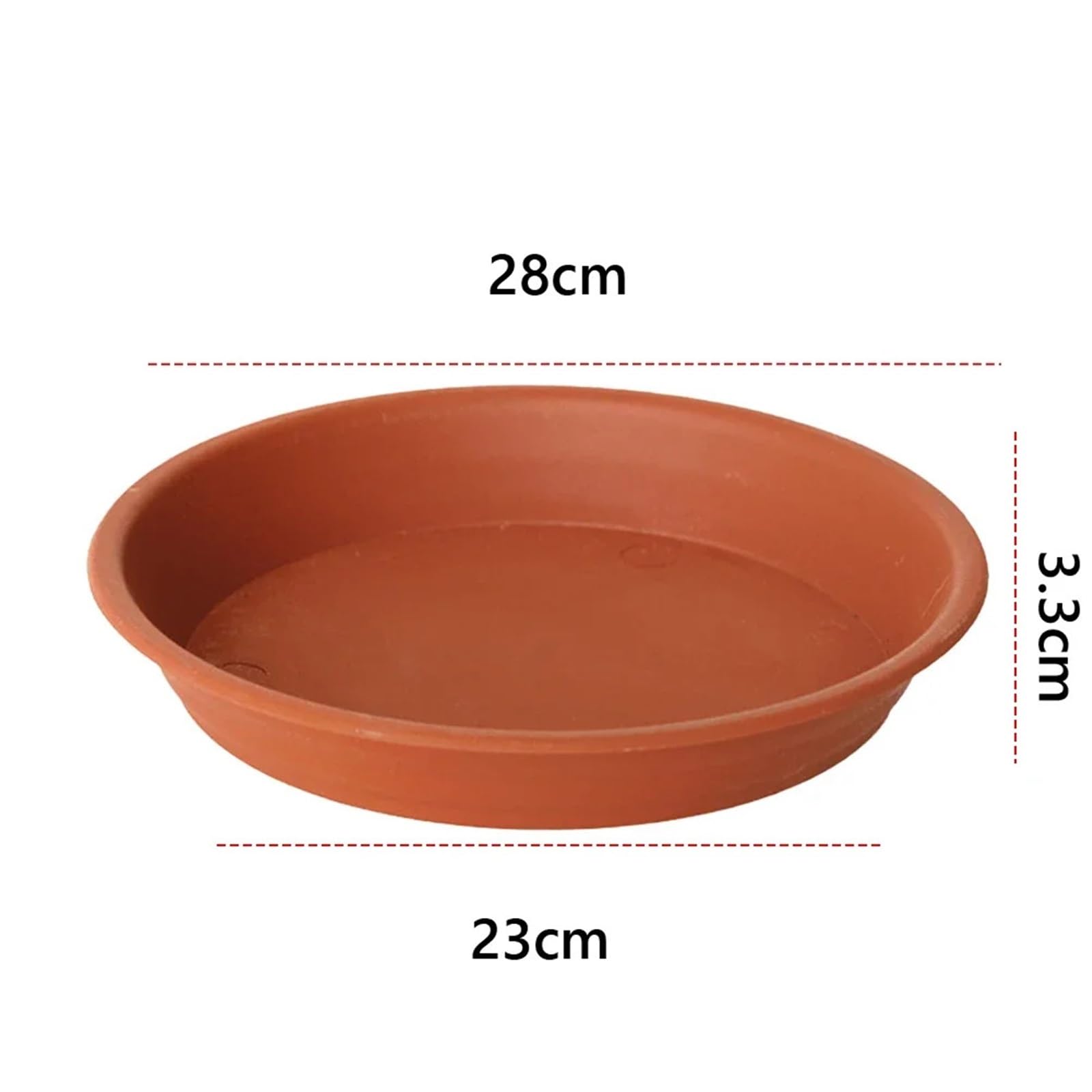 Sottovaso per vasi da fiori, 10 pezzi, 28 cm, rotondi, per piante da interno ed esterno, per piante da interno ed esterno (marrone chiaro)