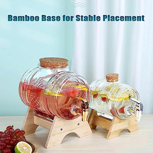 Getränkespender Aus Glas Mit Zapfhahn, Auslaufsicherer Getränkeständer Für Büro, Camping Und Zuhause, 5 L