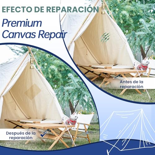 Miniatura 6 de Parche Adhesivo De Tela Negro, 10x200cm Impermeable Tela Adhesiva Para Tapizar, Parche Reparación De Tela Para Tiendas De Campaña, Fundas Para Barcos, Sofás, Sillas