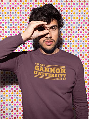 Gannon University Block Text One Color Unisex Crewneck Sweatshirt - Gannon Golden Knights Apparel2