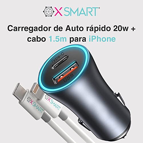 Carregador de carro Ultra Rápido Duo para iphone 14,iphone 13,iphone 12,iphone 11,XR,X,XS-max,iphone