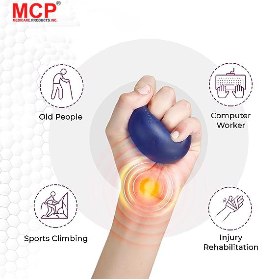 MCP Healthcare Silicon Gel Soft Stress Relief Therapy Ball Relieve Stress with a Blue Stress Ball: Squeeze Away Tension and Anxiety (Blue) MCP Healthcare Silicon Gel Soft Stress Relief Therapy Ball Relieve Stress with a Blue Stress Ball: Squeeze Away Tension and Anxiety (Blue)