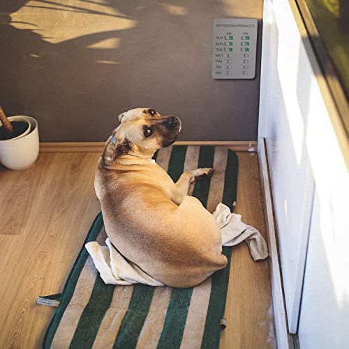 Yarkor Dog Feeding Reminder Magnetic Reminder Sticker,Am/Pm Daily Indication Chart Feed Your Pets,Fridge Magnets And Double Sided Tape - Prevent Overfeeding Or Obesity (Sliver) #TOP6