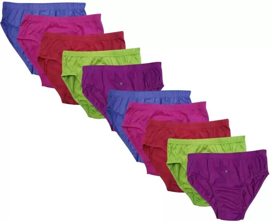 Women Comfortable Pure Cotton Panties (_Solid-42-XL Pack of 10) Multicolour-image-23