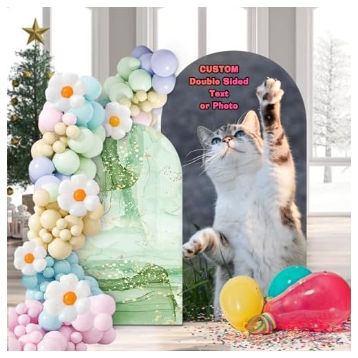 Cubierta de arco personalizada con parte superior redonda para fotos, texto, telón de fondo de tela para fiestas, bodas, cumpleaños, fiestas de baby shower