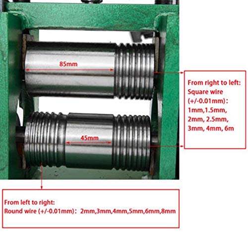 Manual Rolling Mill Machine - 3" Roller Manual Combination Rolling Mill Flatten Machine - Jewelry DIY Tool & Equipments Gear Ratio 1:6 for DIY Jewelers Craft professional (Roll presser: 85mm) - Thumbnail 3