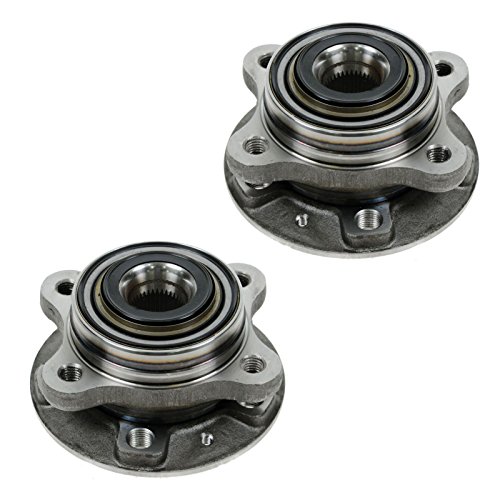 Image of TRQ Front Driver and Passenger Side Wheel Bearing and Hub Assembly Set 2 Piece Compatible with 2003-2006 Volvo XC90 2007 XC90 to Chassis # 367133