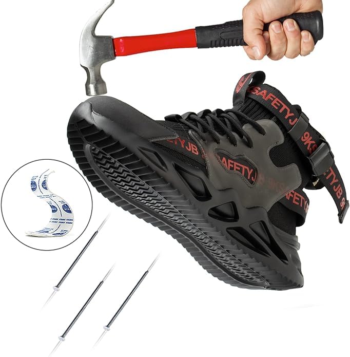 Steel Toe Safety High-Cut Boot Industrial Construction Shoes Mid Cut Industrial Boot Work Safety Comfortable Lightweight Sneakers3