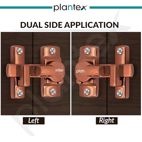 Image of Plantex Door Latch /Flip Latch Lock for Door /Latch for Bathroom /Balcony /Wardobe /Bedroom /Door Stopper for Home /Door Chitkani /Latch Lock for Door /Baby Latch - Pack of 4 (Rose Gold)