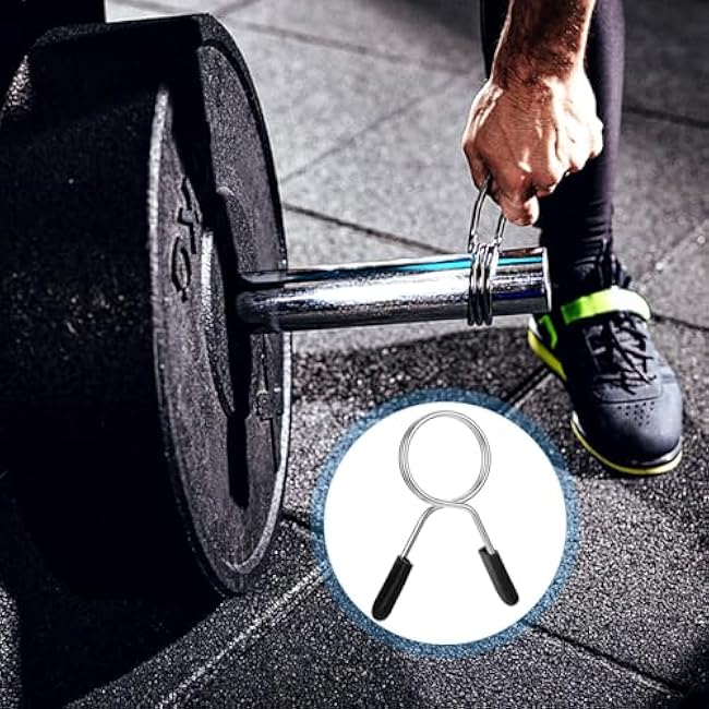 simarro Weight Clips for Bars, 8pcs 1 Inch Barbell Clamps Stainless Steel Weight Bar Clamps Barbell Collars Fitness Bar Clips Weight Bar Clamps for Weightlifting Strength Training Working Out
