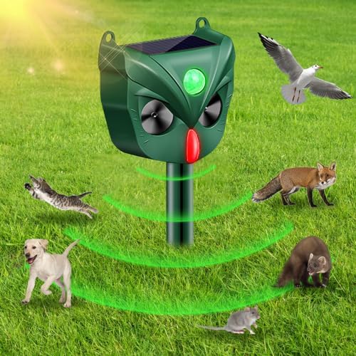 IXYHKB Cat Repellent Ultrasonic,Solar Animal Repeller,Cat Deterrent for