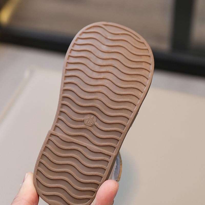 Toddler Girls Sandals Open Toe Dress Party Sandals with Bowknot Non-Slip Little Girls Summer Shoes4