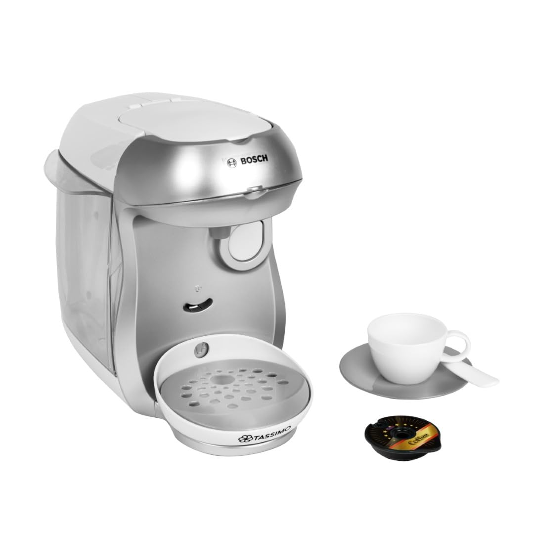 Theo Klein 9231 Bosch Tassimo Happy coffee maker I With sound, water filling option and water flow function I Dimensions: 20 cm x 16 cm x 20 cm I Toys for children aged 3 and over