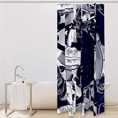 Rideau de douche livre Smart Cat en textile durable de 168 x 183 cm - 3