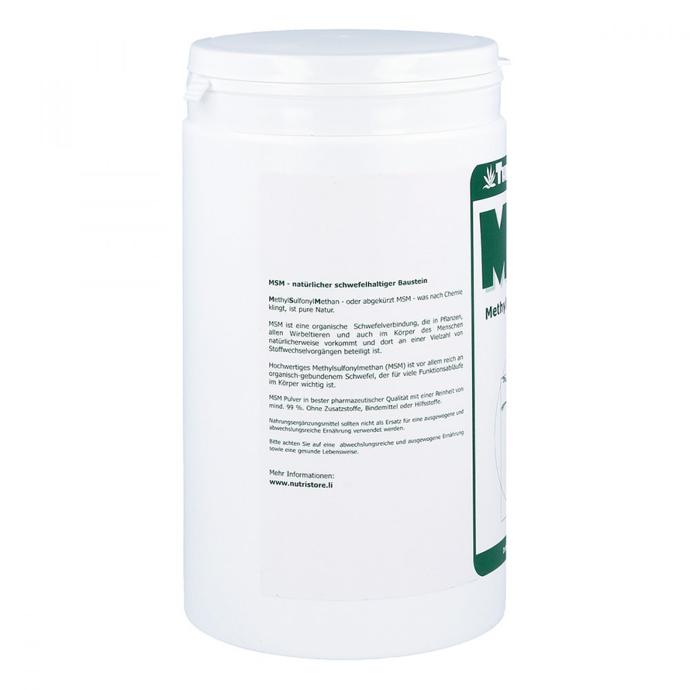 MSM 100% rein Methyl-Sulfonyl-Methan Pulver 1000 g vegan
