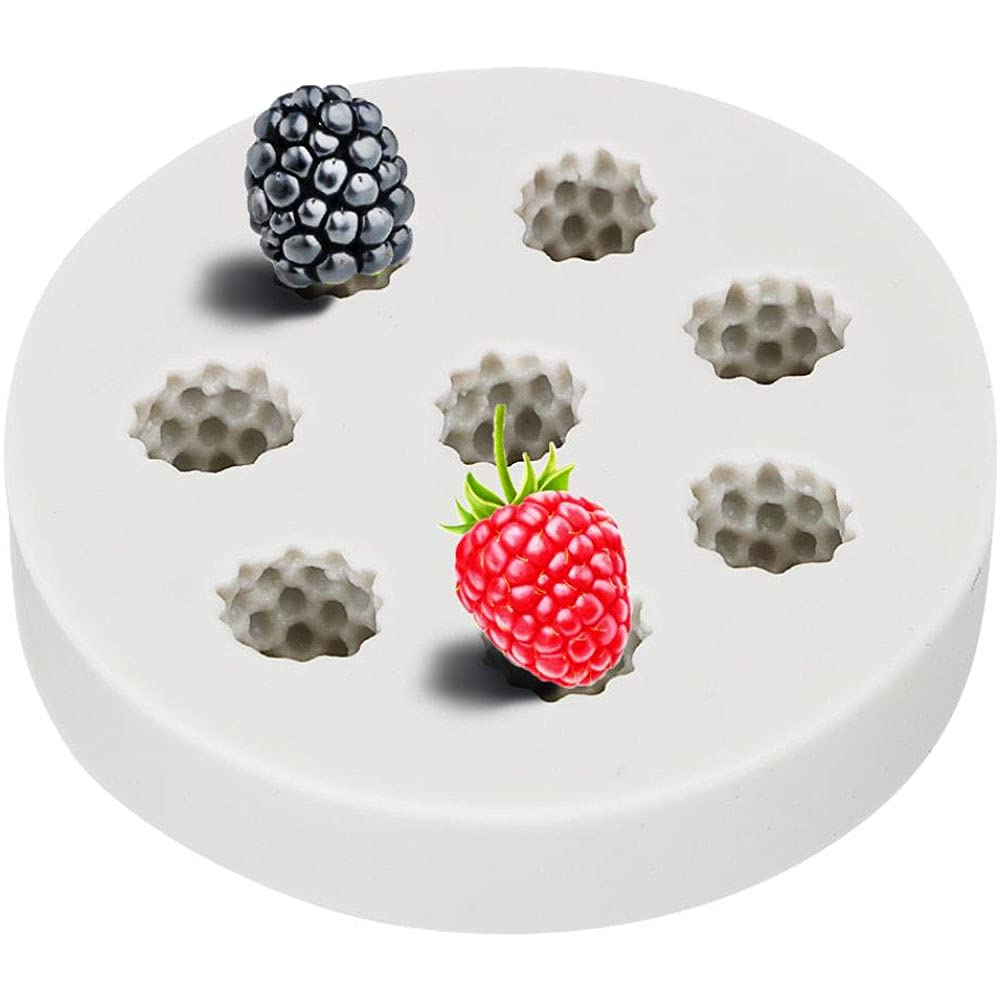 Froiny White 8-Cavity 3D Blueberry Silicone Mold For Fondant Chocolate Candy Gum Paste Sugar Craft Cake Cupcake Decorating Tools