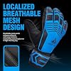 Guantes de Portero con Protección de Dedos, Transpirables y con Agarre Extra, Unisex para Jóvenes y Adultos, Negro/Verde, Tallas 5-10 8