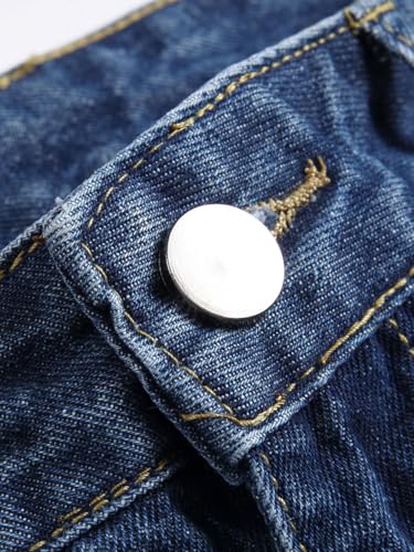 Mens Jeans Slim Fit Stretchy Straight Leg Trendy Summer Light Wash Skinny Ripped Jeans4