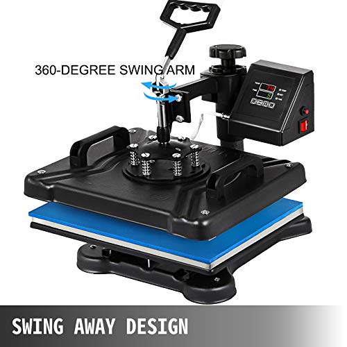 VEVOR Heat Press 12 X 15 Inch Heat Press Machine 5 in 1 Digital Multifunctional Sublimation T-Shirt Heat Press Machine for T Shirts Hat Mug Cap Plate