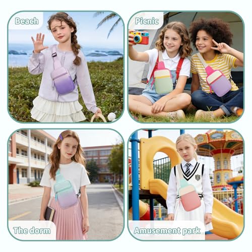 Image of Birthday Gifts for 8 9 10 11 12 Year Old Teens Girls Kids, Fanny Pack Crossbody Bag Sling Belt Bags Purse, Dorm Travel Essentials for Girls Fashion, Preppy Tween Teen Girl Gift Trendy Stuff