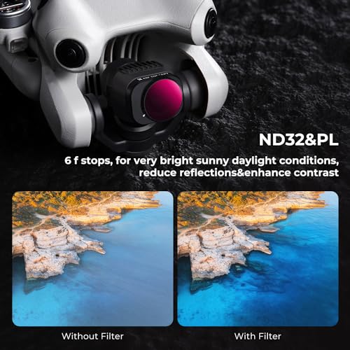 Image of K&F CONCEPT ND32&PL Filter Compatible with DJI Mini 4 Pro | Fixed 5 Stops Light Reduction and Polarizing 2-in-1 Filters, Multi-Function HD Optical Glass - FD031