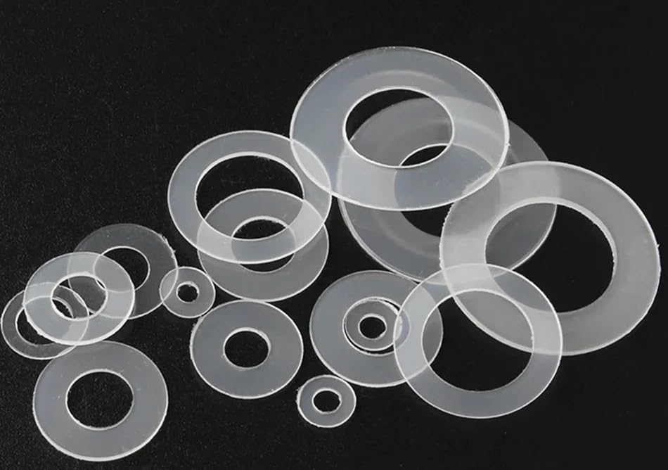 M2 M3 M4 M5 M6 M6.5 M8 Nylon Gasket Insulating Wear-Resistant Flat Washer White Round Plastic Hard Plastic Ultra-Thin Gasket(M3.5x10x1mm (100pcs))