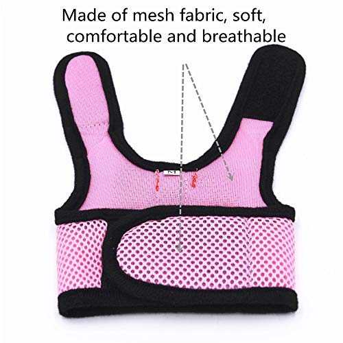 Image of Rabbit Harness with Leash Adjustable Soft Mesh Vest Harness for Bunny Kitten Guinea Pig Rat (M, Pink)