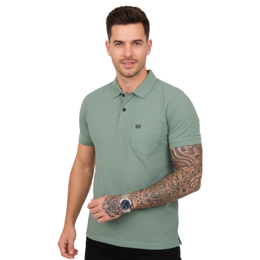 side up Polo T Shirt for Man with Pocket, Polo T Shirts for Men, Summer Shirt with Collar, Half Sleeve, Cotton Blend, Light Weight, Comfotable Fit (Pack of 1) M to 3XL-picture-22