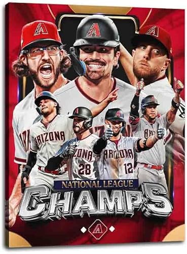 Póster de Arizona Sports Diamondbacks Champions 2023 Going To The World Series - Lienzo decorativo para pared, decoración de pared para el hogar