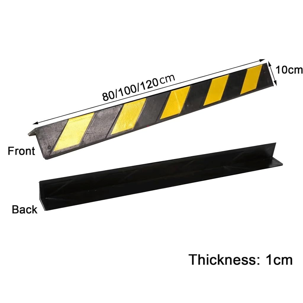 Columna de Goma for Esquinas Pared en Forma L, Protector Esquina con Tira Reflectante, 1 cm Grosor